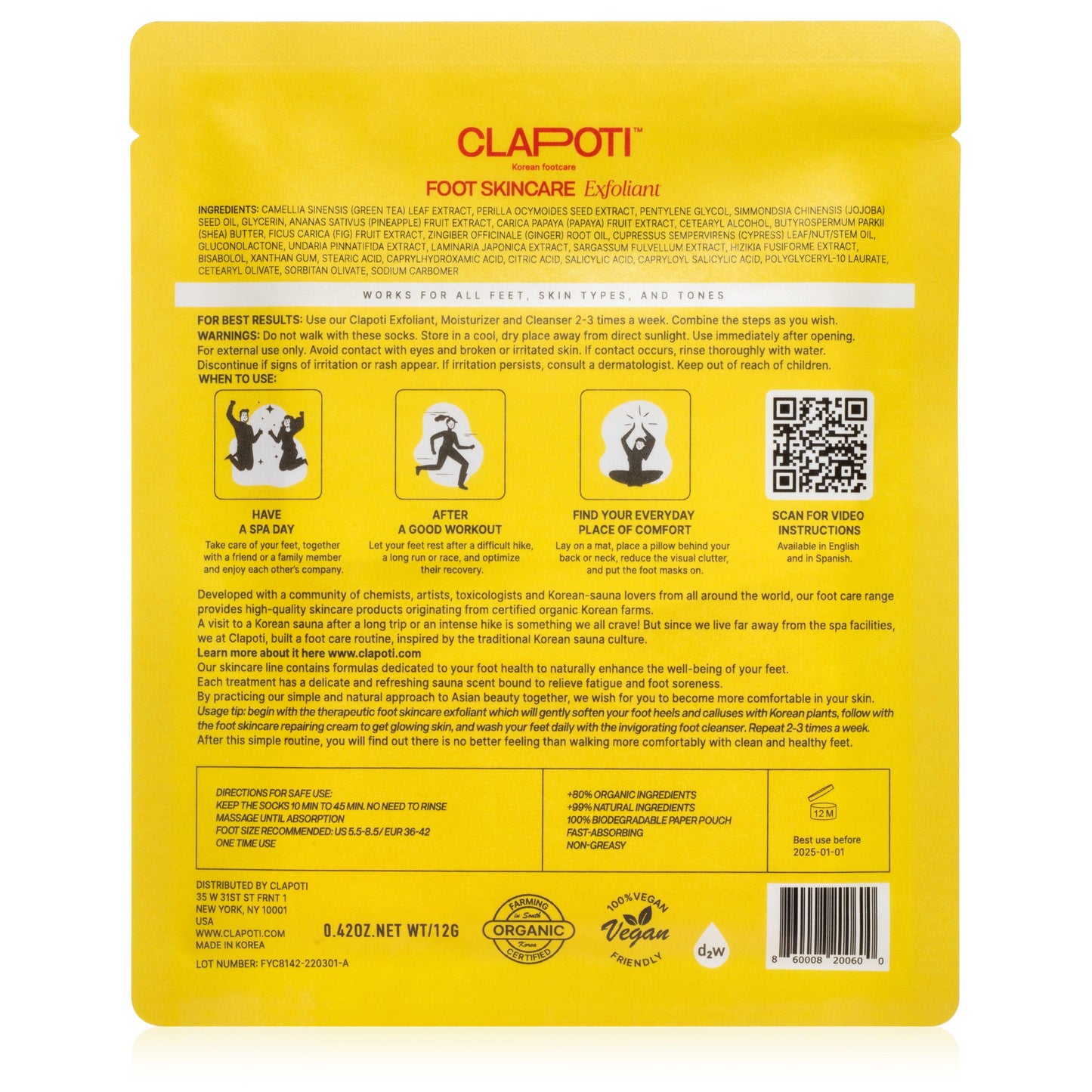 Discovery Set of 2 Foot Cream Masks - Clapoti