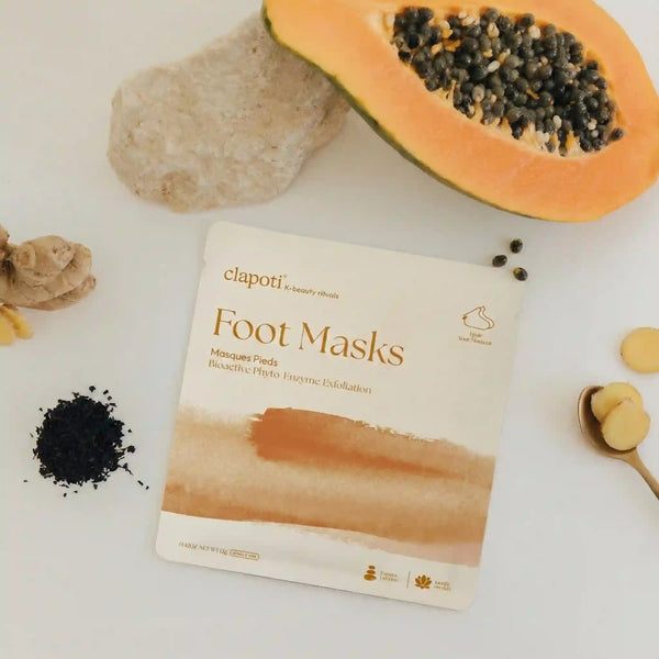 Step 1: Exfoliate – Foot Mask Enzyme Exfoliation