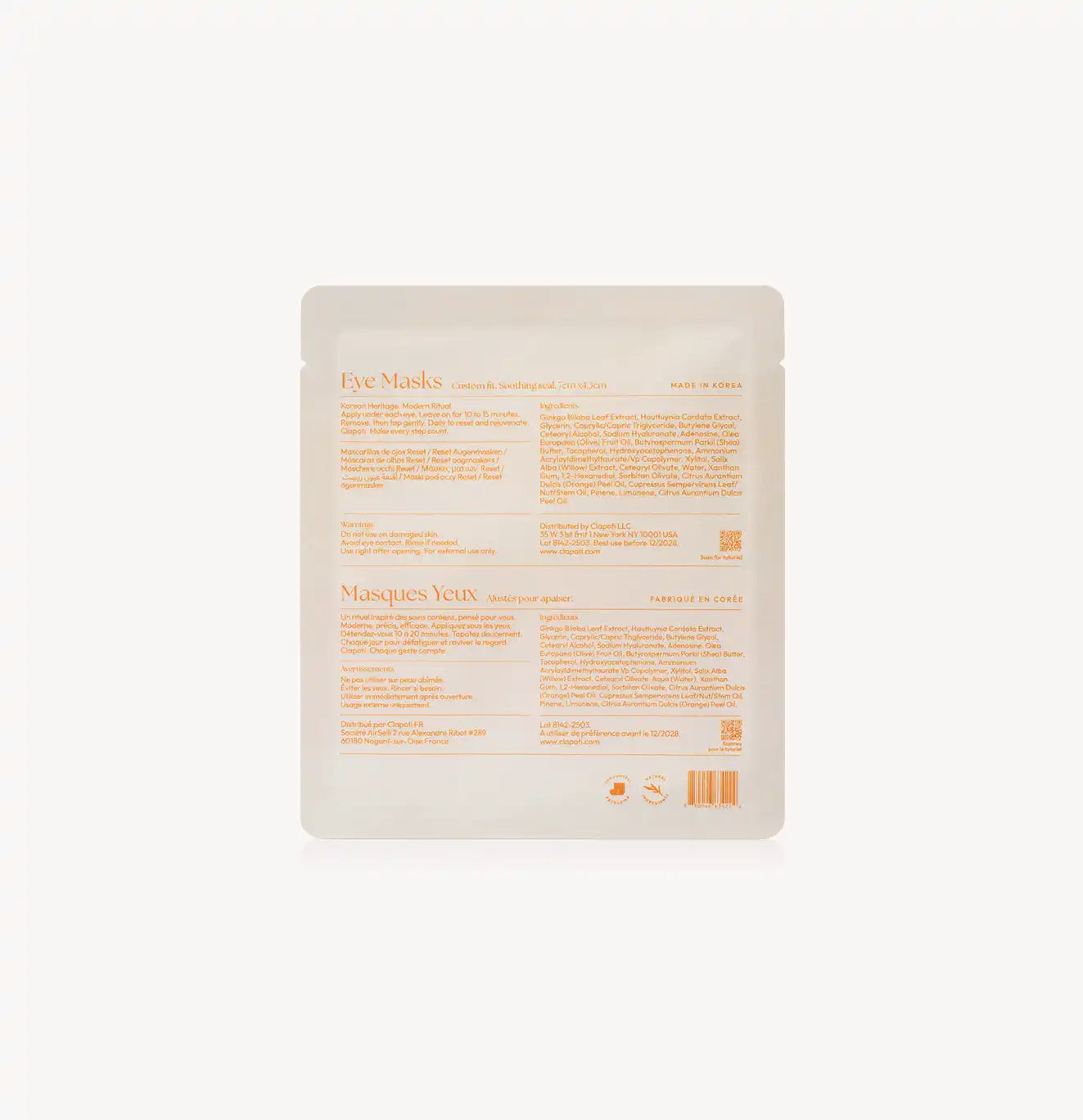 Clapoti Bioactive Phyto-Reset Eye Masks (Trio)