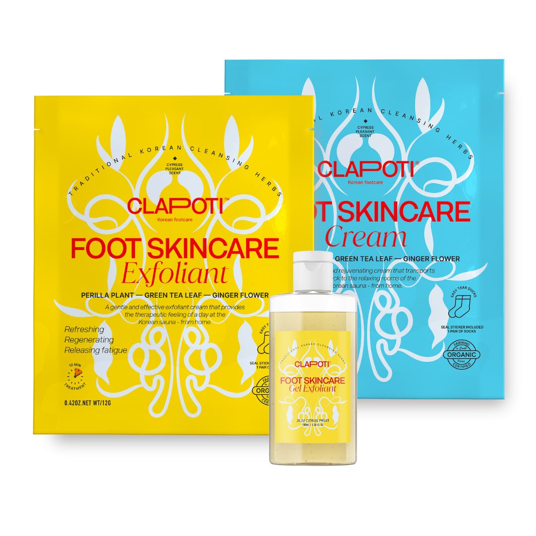 Routine coréenne de masques nettoyants et hydratants pour les pieds