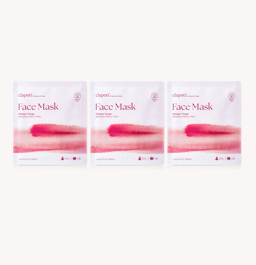 Clapoti Bioactive Phyto-Glow Face Masks (Trio)