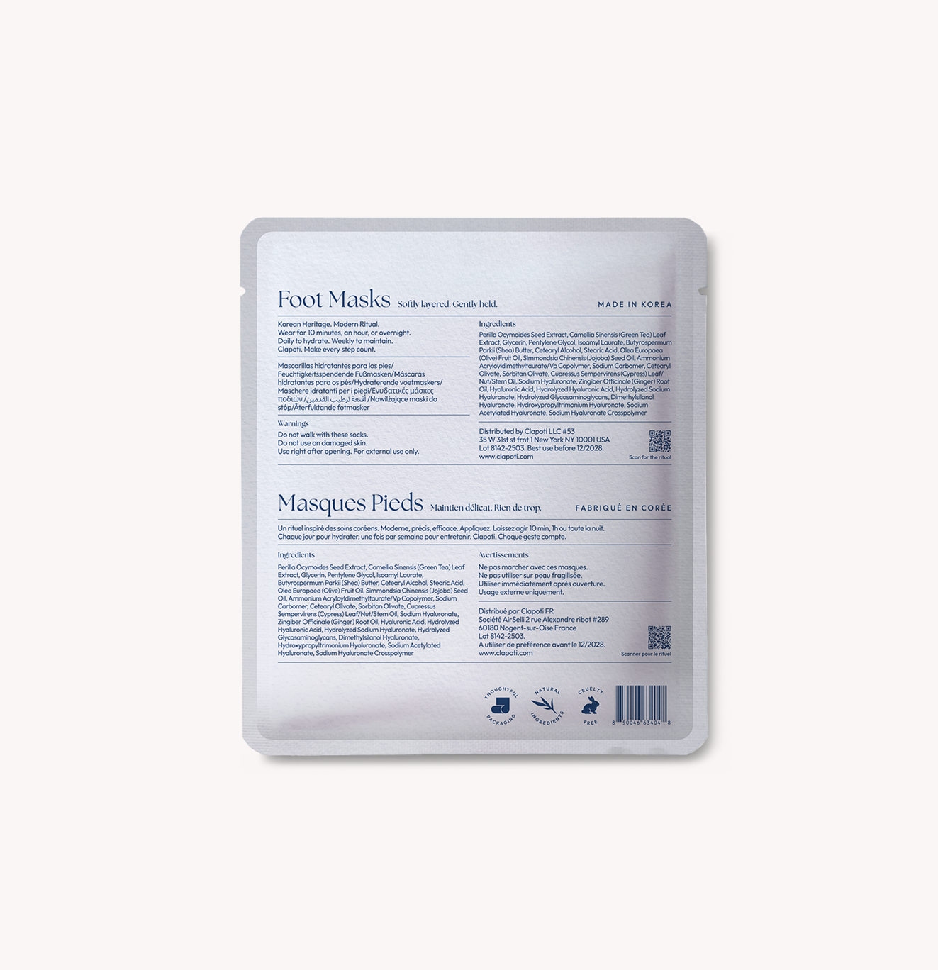 Clapoti Bioactive Phyto-Hydration Foot Mask