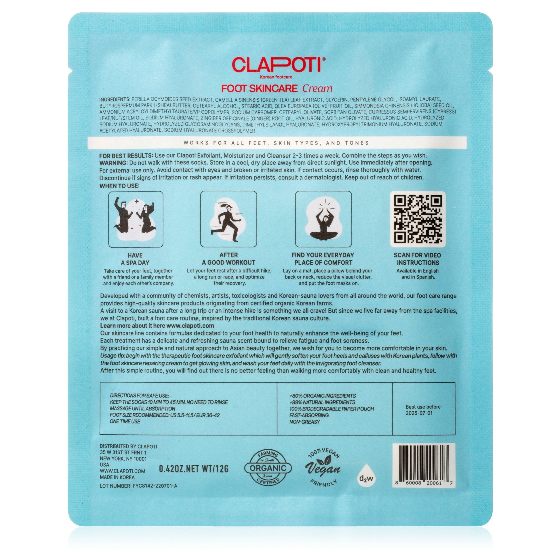 Discovery Set of 2 Foot Cream Masks - Clapoti